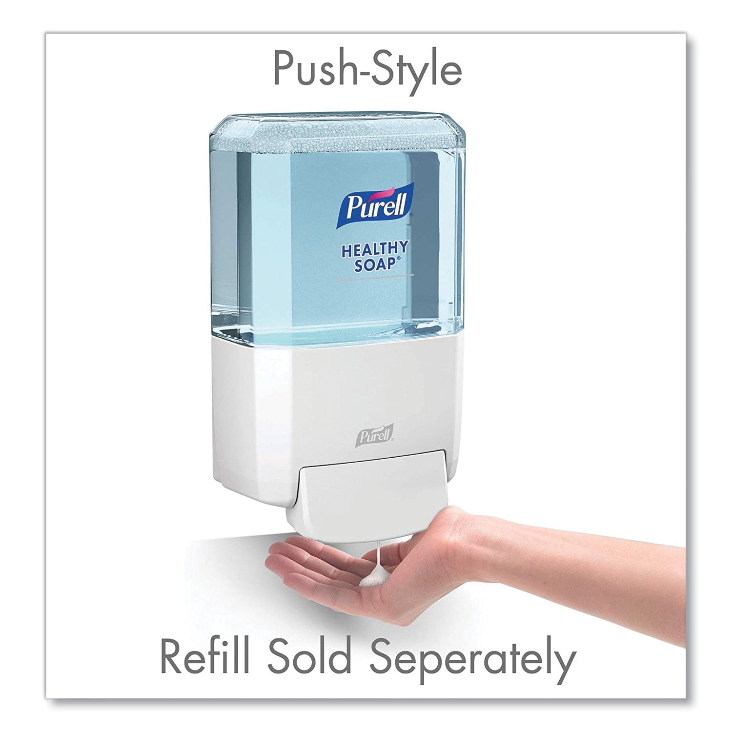 PURELL ES4 Soap Push-Style Dispenser, 1,200 mL, 4.88 x 8.8 x 11.38, White (503001)