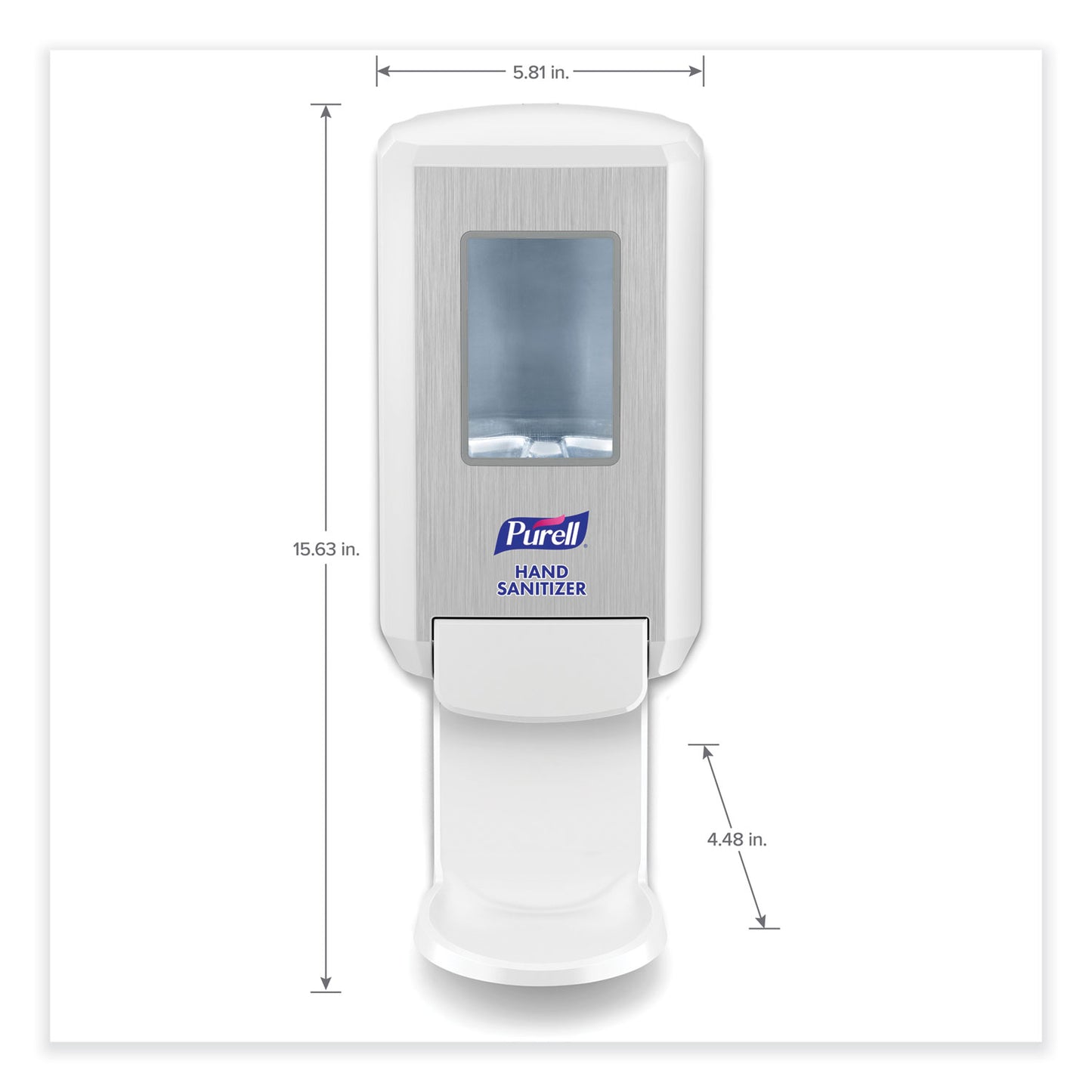 PURELL CS4 Hand Sanitizer Dispenser, 1,200 mL, 6.12 x 4.48 x 10.81, White (512101)