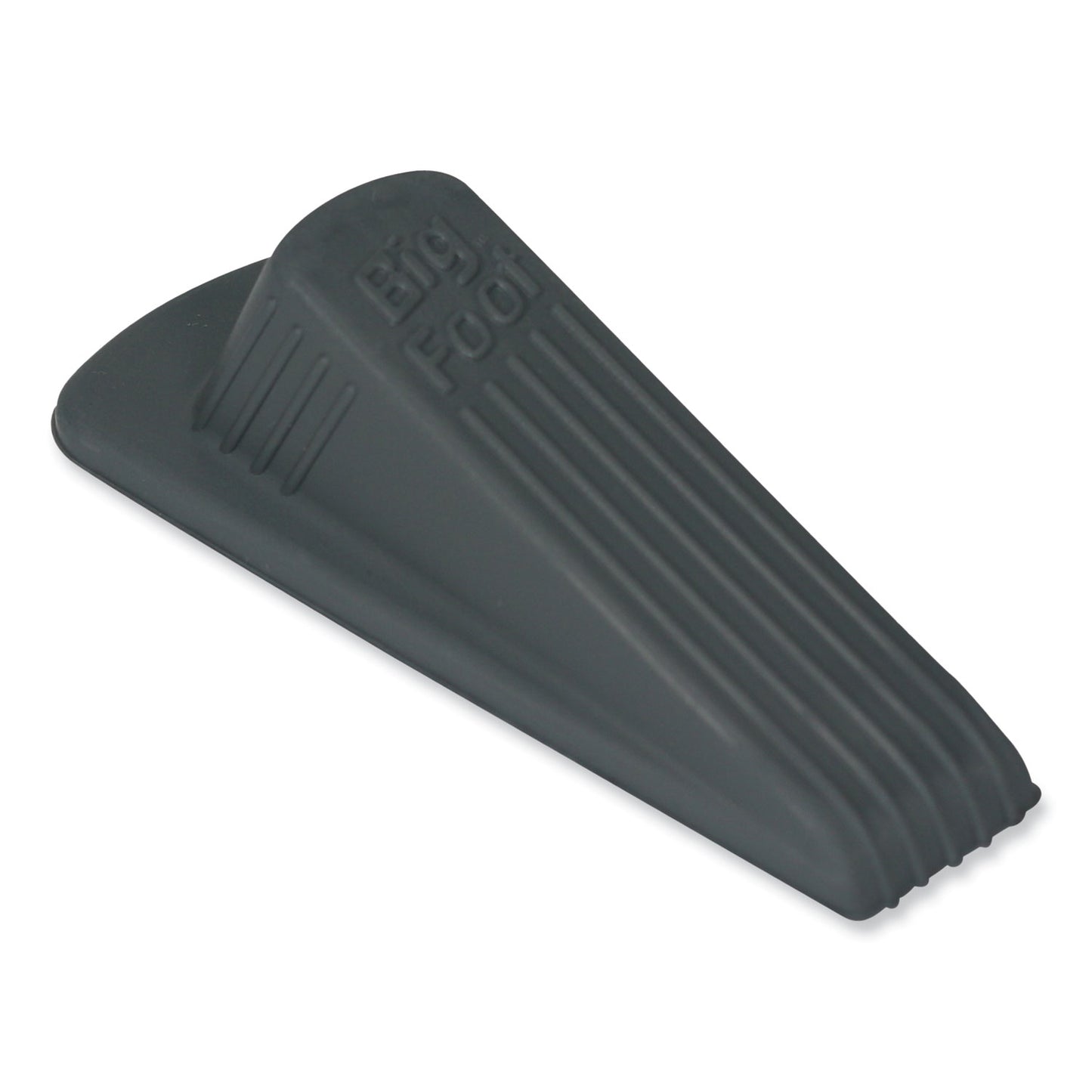 Master Caster Big Foot Doorstop, No Slip Rubber Wedge, 2.25w x 4.75d x 1.25h, Gray, 2/Pack (00972)