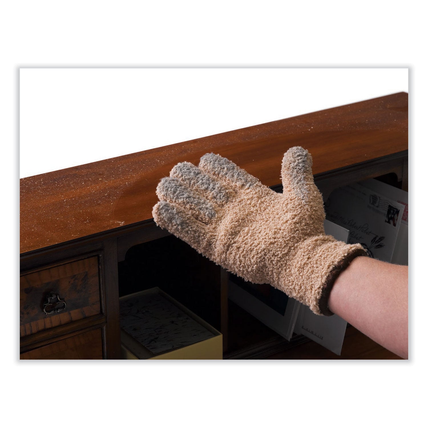 Master Caster CleanGreen Microfiber Dusting Gloves, 5" x 10, Pair (18040)