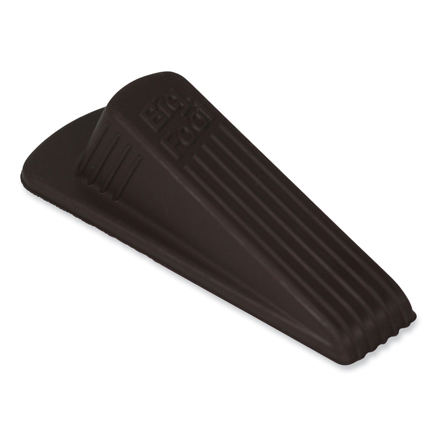 Master Caster Big Foot Doorstop, No Slip Rubber Wedge, 2.25w x 4.75d x 1.25h, Brown (00920)