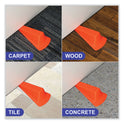 Master Caster Giant Foot Doorstop, No-Slip Rubber Wedge, 3.5w x 6.75d x 2h, Safety Orange (00965)