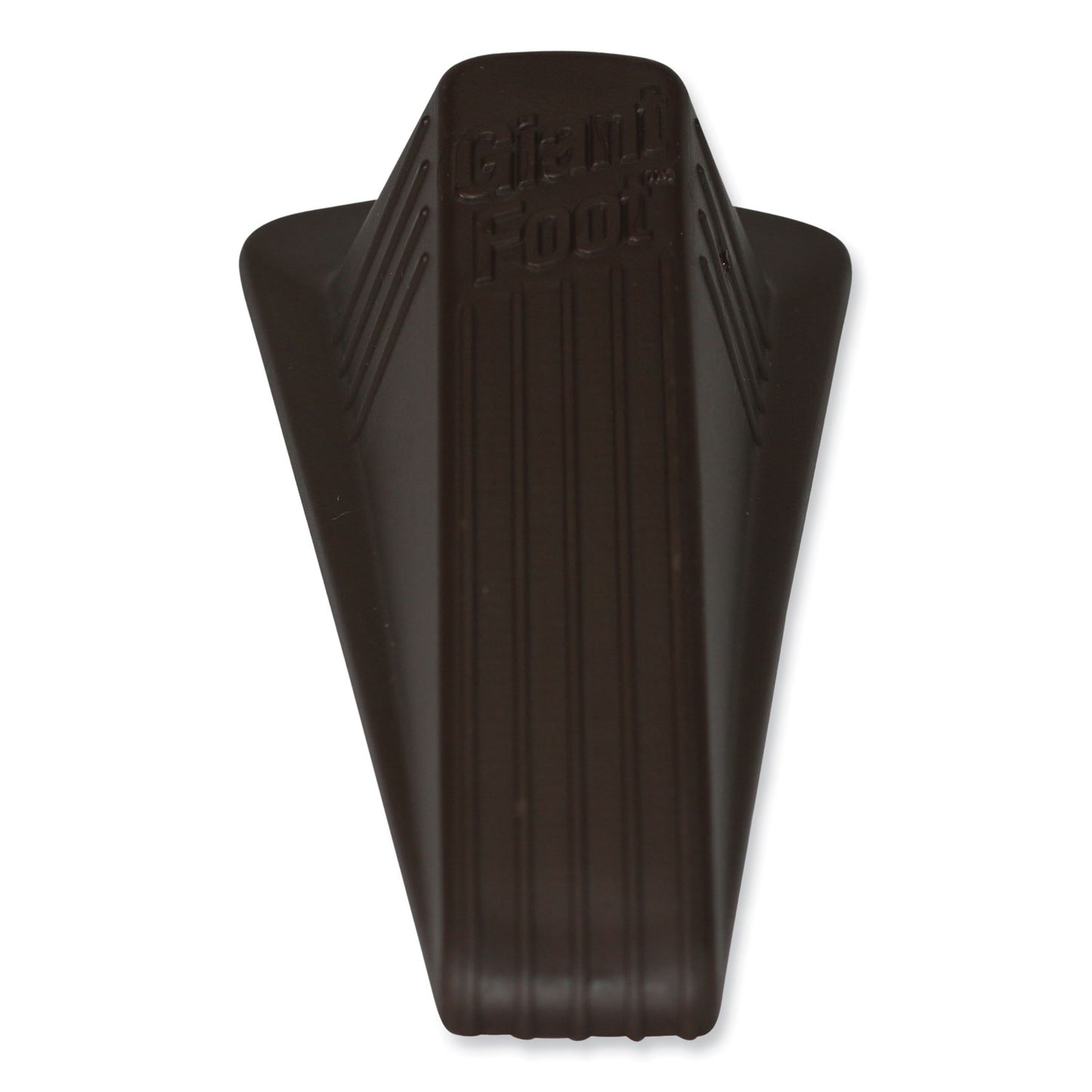 Master Caster Giant Foot Doorstop, No-Slip Rubber Wedge, 3.5w x 6.75d x 2h, Brown (00964)