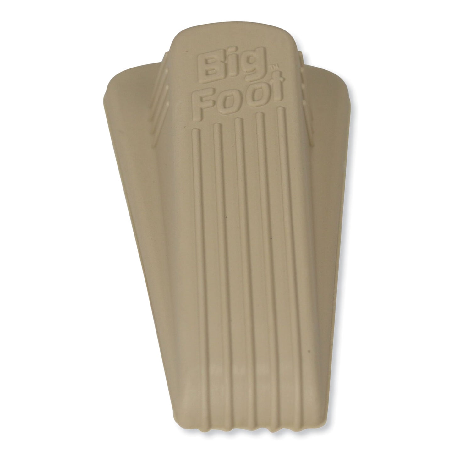 Master Caster Big Foot Doorstop, No Slip Rubber Wedge, 2.25w x 4.75d x 1.25h, Beige (00900)