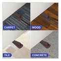 Master Caster Big Foot Doorstop, No Slip Rubber Wedge, 2.25w x 4.75d x 1.25h, Brown, 2/Pack (00971)