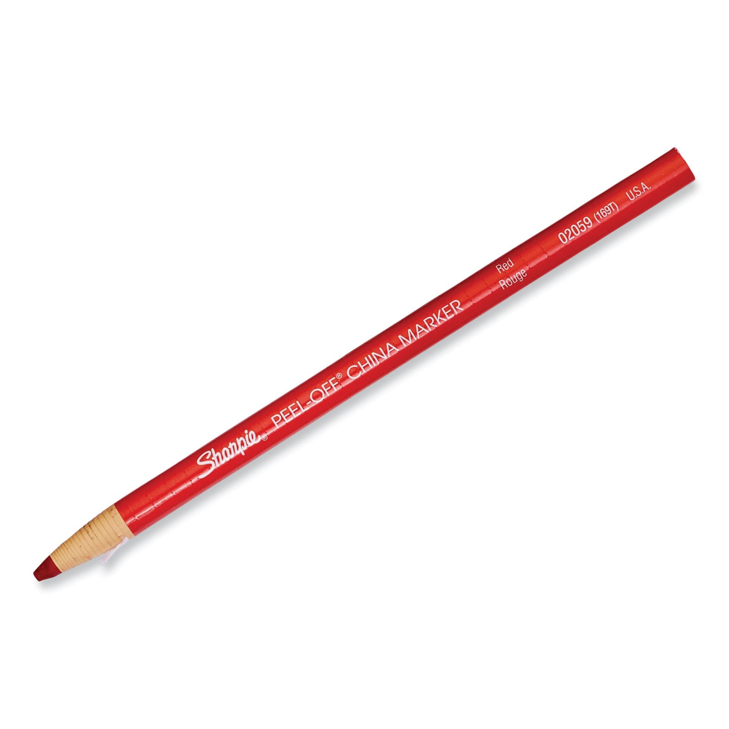 Sharpie Peel-Off China Markers, Red, Dozen (2059)