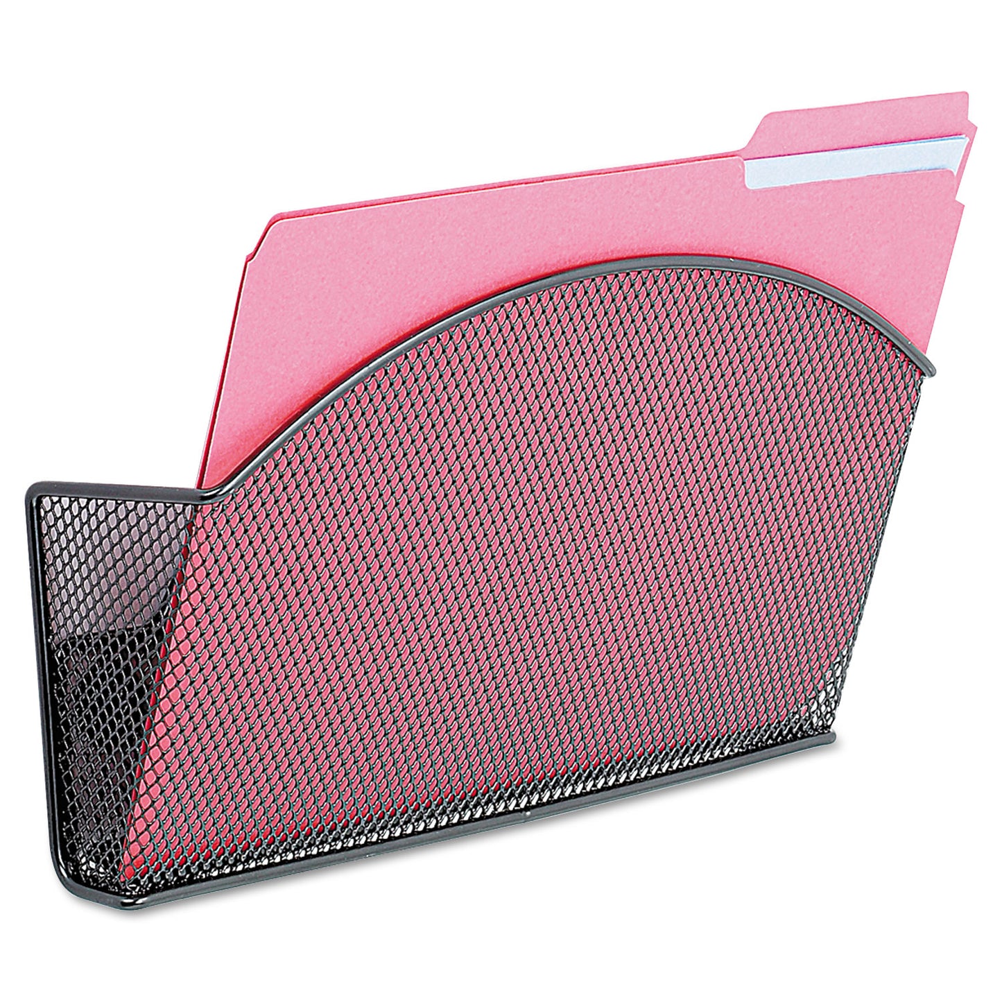 Safco Onyx Magnetic Mesh Panel Accessories, Single File Pocket, 13 x 4.25 x 7.25, Black (4176BL)