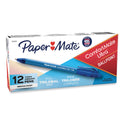 Paper Mate ComfortMate Ultra Ballpoint Pen, Retractable, Medium 1 mm, Blue Ink, Blue Barrel, Dozen (6310187)