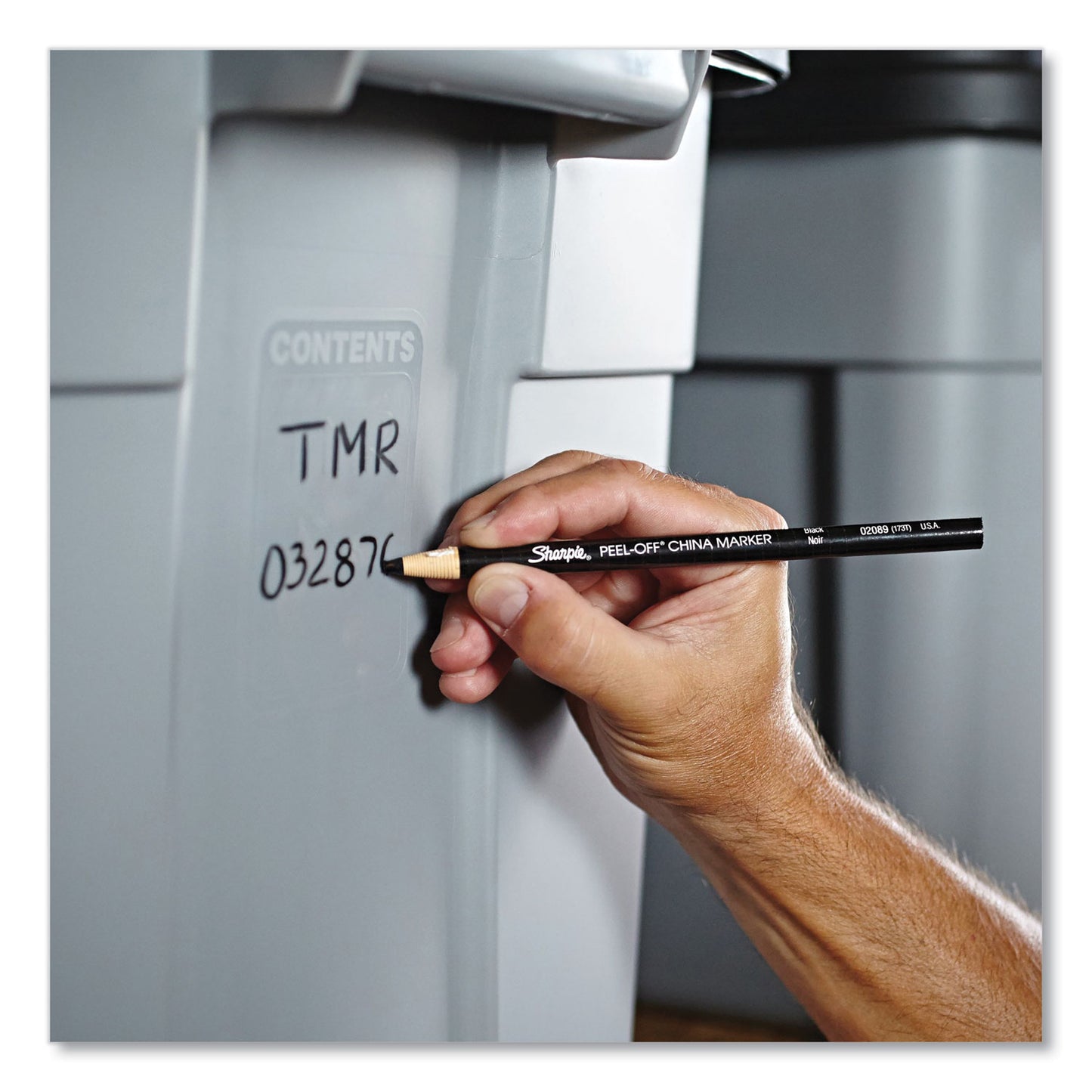 Sharpie Peel-Off China Markers, Black, Dozen (2089)