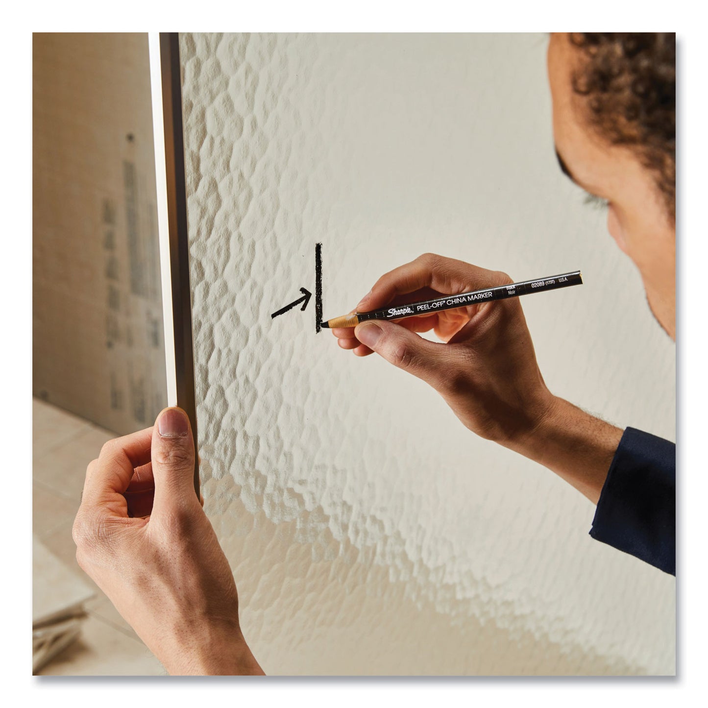 Sharpie Peel-Off China Markers, Black, Dozen (2089)