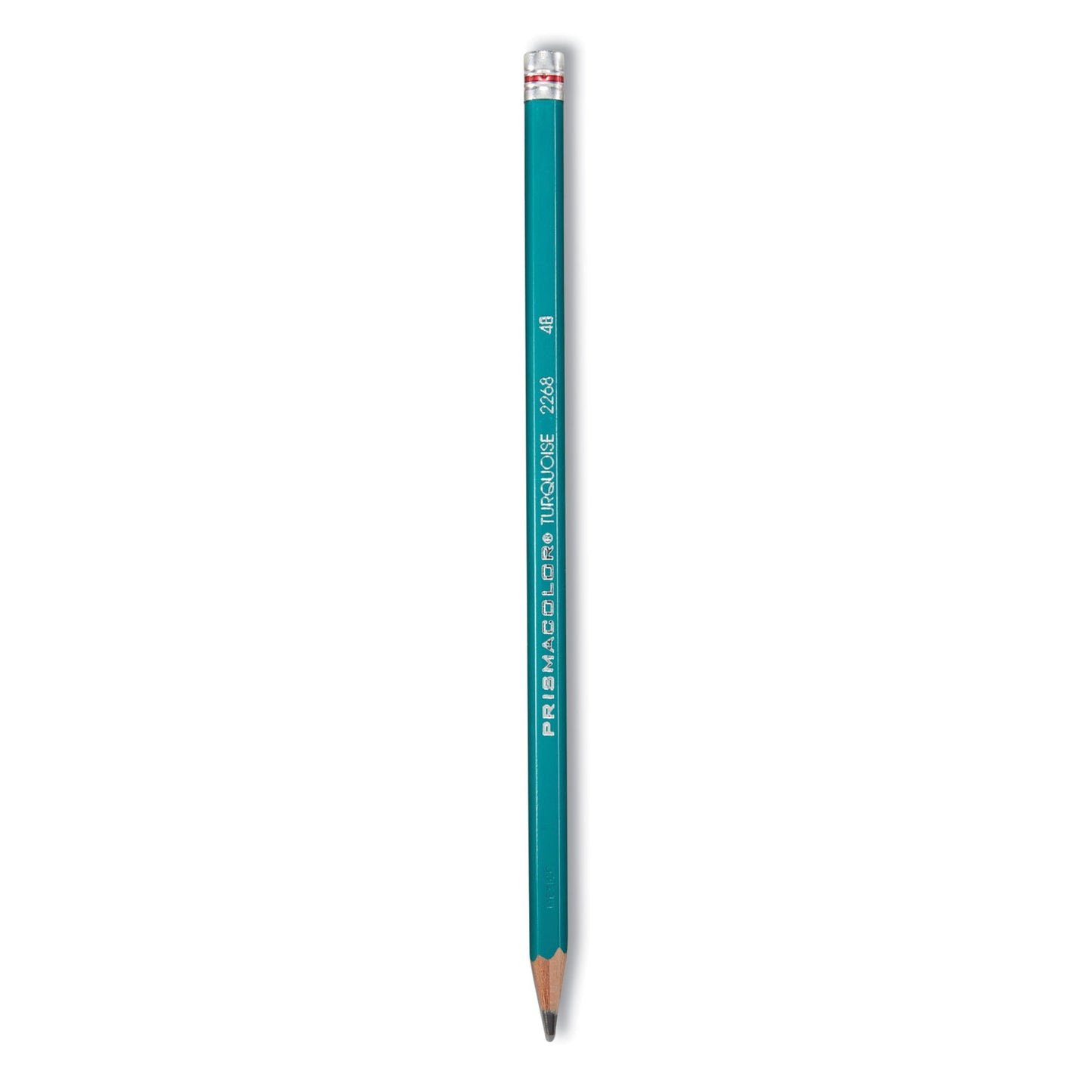 Prismacolor Turquoise Drawing Pencil, 2 mm, 4B, Black Lead, Turquoise Barrel, Dozen (2268)