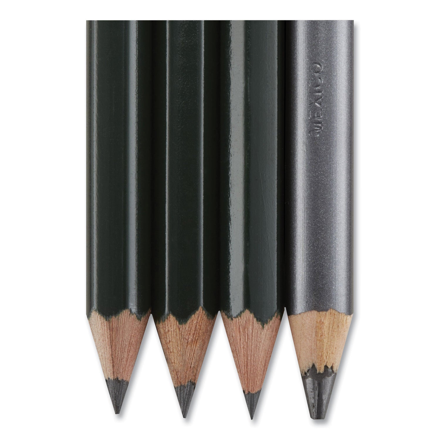 Prismacolor Scholar Graphite Pencil Set, 2 mm, Assorted Lead Hardness Ratings, Black Lead, Dark Green Barrel, 4/Set (2502)