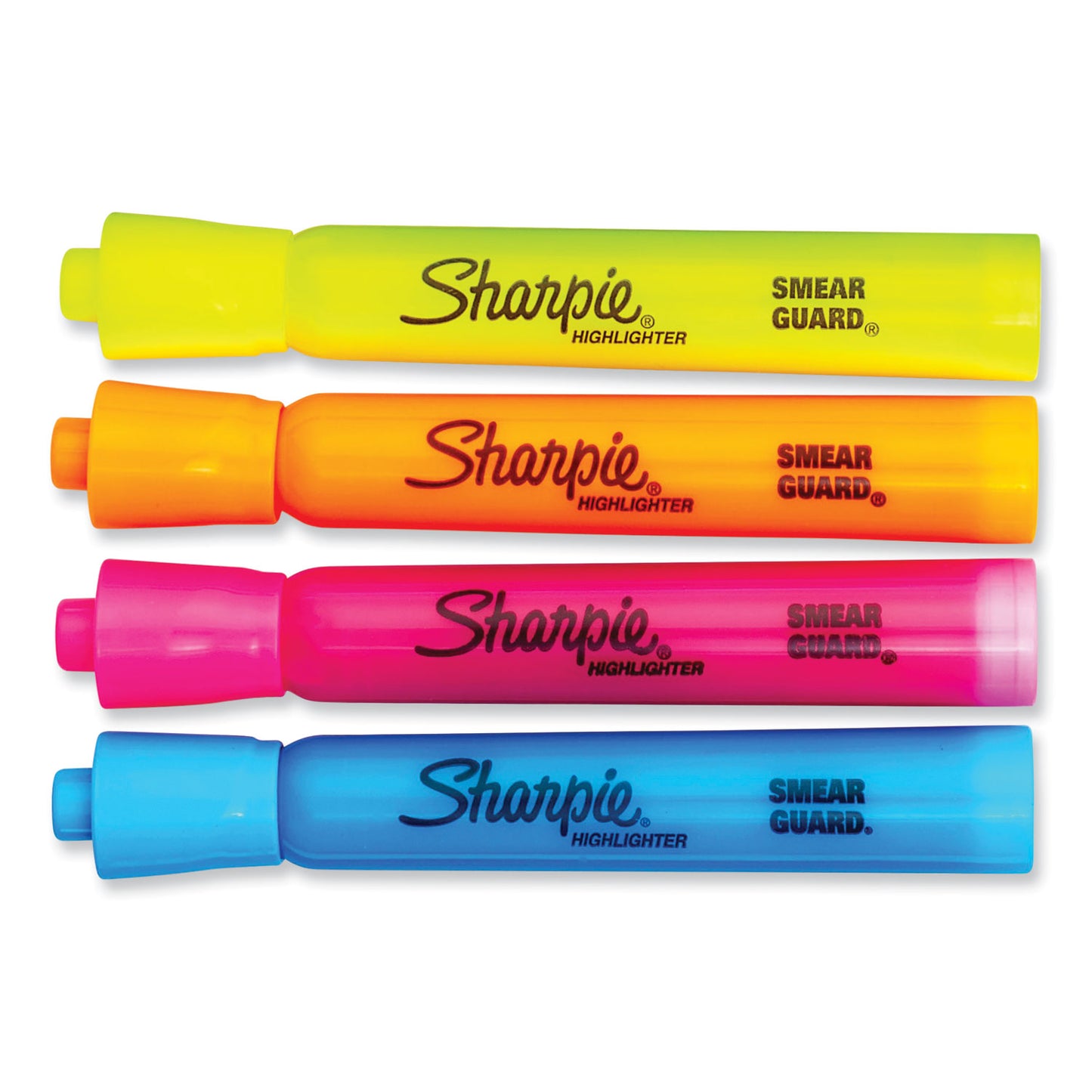 Sharpie Tank Style Highlighters, Assorted Ink Colors, Chisel Tip, Assorted Barrel Colors, 6/Set (25876PP)