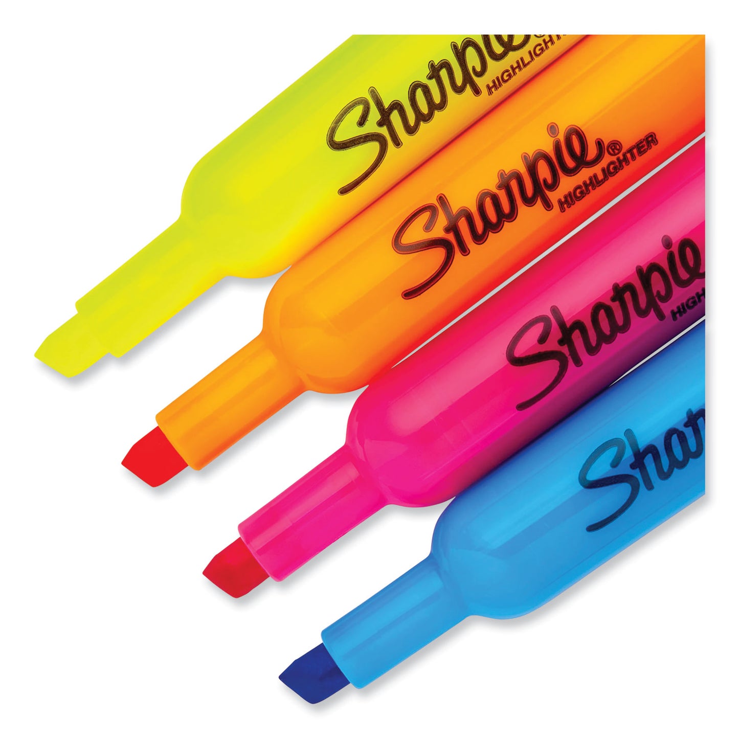 Sharpie Tank Style Highlighters, Assorted Ink Colors, Chisel Tip, Assorted Barrel Colors, 6/Set (25876PP)