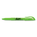 Sharpie Pocket Style Highlighters, Fluorescent Green Ink, Chisel Tip, Green Barrel, Dozen (27026)