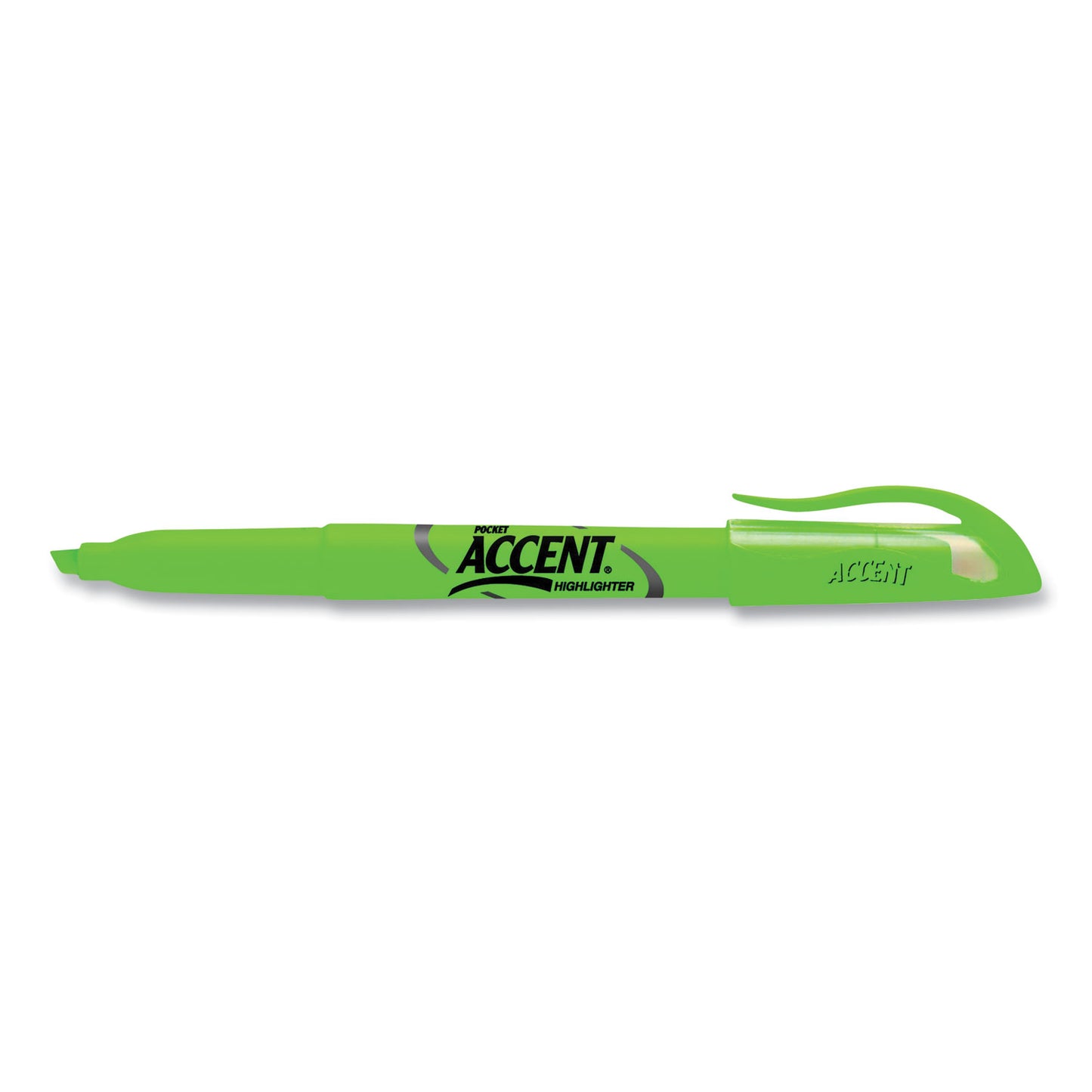 Sharpie Pocket Style Highlighters, Fluorescent Green Ink, Chisel Tip, Green Barrel, Dozen (27026)