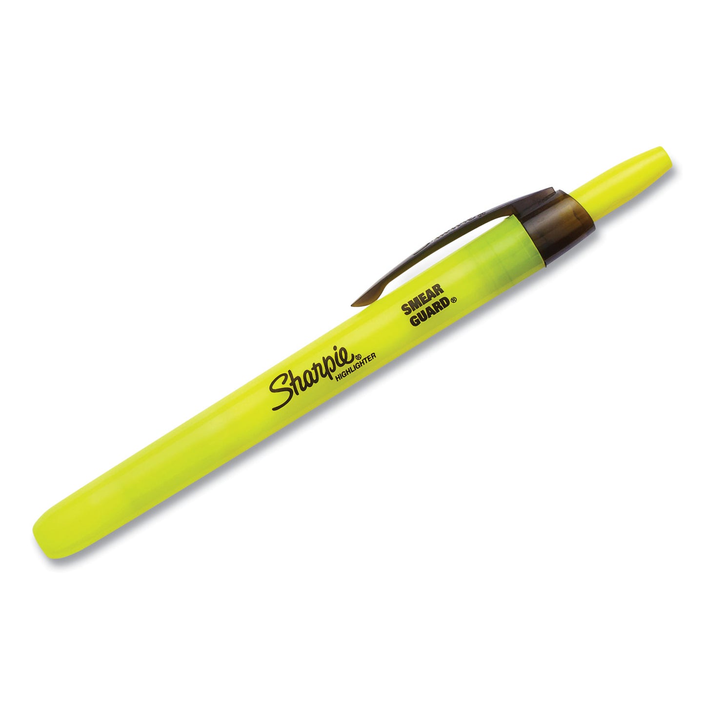 Sharpie Retractable Highlighters, Fluorescent Yellow Ink, Chisel Tip, Yellow/Black Barrel, Dozen (28025)