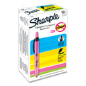 Sharpie Retractable Highlighters, Fluorescent Pink Ink, Chisel Tip, Pink/Black Barrel, Dozen (28029)