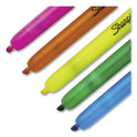 Sharpie Retractable Highlighters with Storage Pouch, Assorted Ink Colors, Chisel Tip, Assorted Barrel Colors, 8/Set (28101)