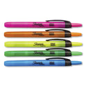 Sharpie Retractable Highlighters with Storage Pouch, Assorted Ink Colors, Chisel Tip, Assorted Barrel Colors, 8/Set (28101)