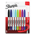 Sharpie Twin-Tip Permanent Marker, Extra-Fine/Fine Bullet Tips, Assorted Colors, 8/Set (33861PP)