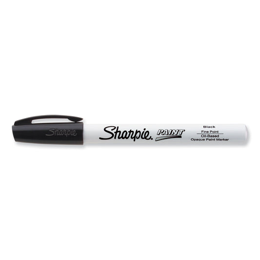 Sharpie Permanent Paint Marker, Fine Bullet Tip, Black (35534)