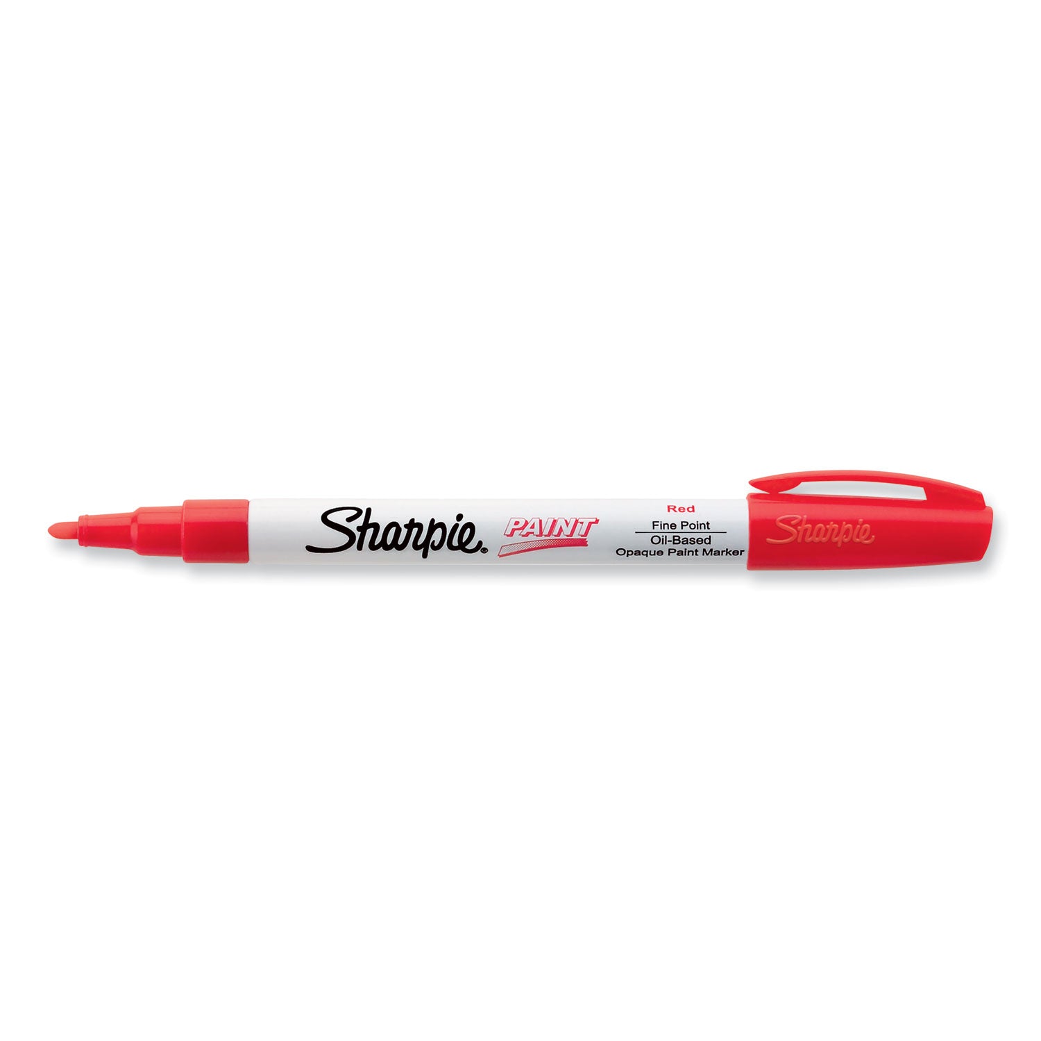 Sharpie Permanent Paint Marker, Fine Bullet Tip, Red (35535)