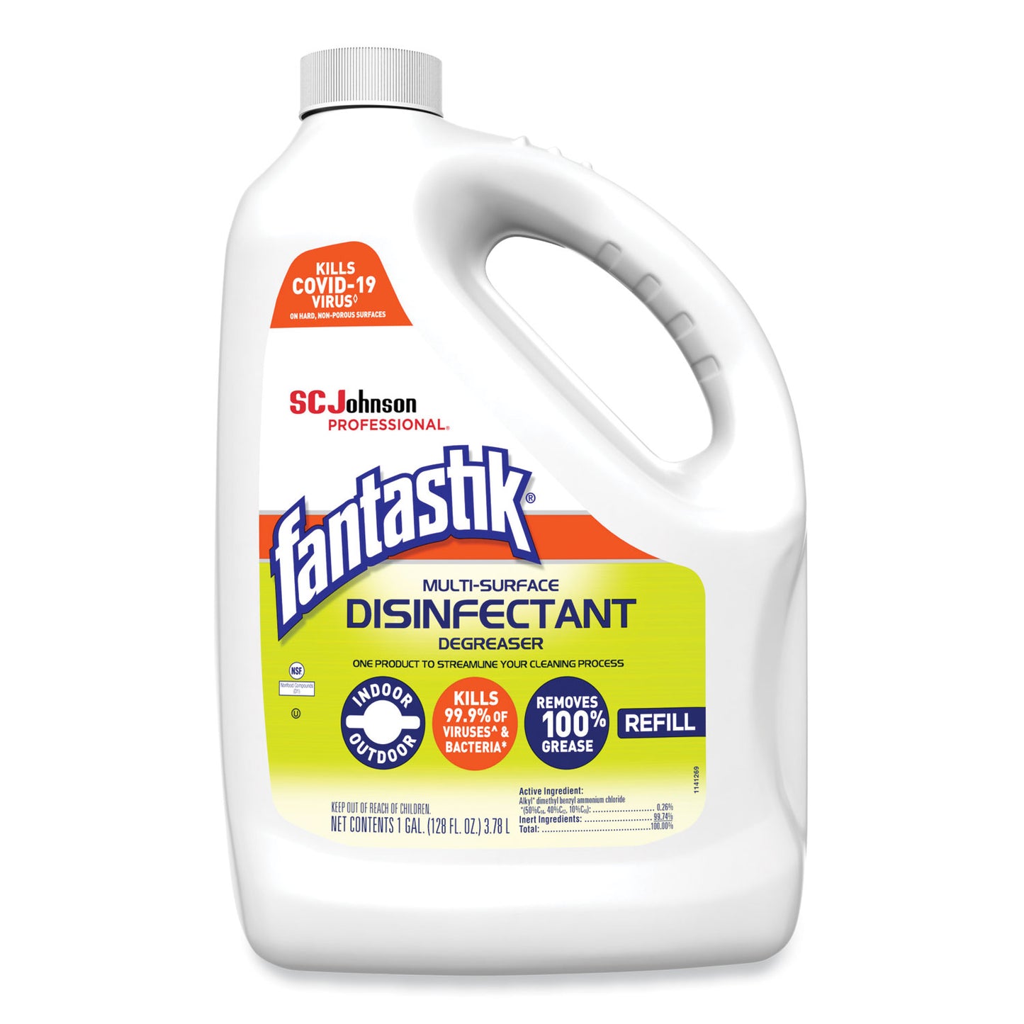 Fantastik Multi-Surface Disinfectant Degreaser, Pleasant Scent, 1 Gallon Bottle (311930EA)