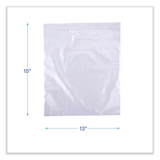 Boardwalk Reclosable Food Storage Bags, 2 Gallon, 13" x 15", Clear, 100/Box (2GALBAG)