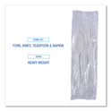 Boardwalk Four-Piece Cutlery Kit, Fork/Knife/Napkin/Teaspoon, Heavyweight, White, 250/Carton (FKTNHWPSWH)