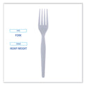 Boardwalk Heavyweight Polystyrene Cutlery, Fork, White, 1000/Carton (FORKHW)