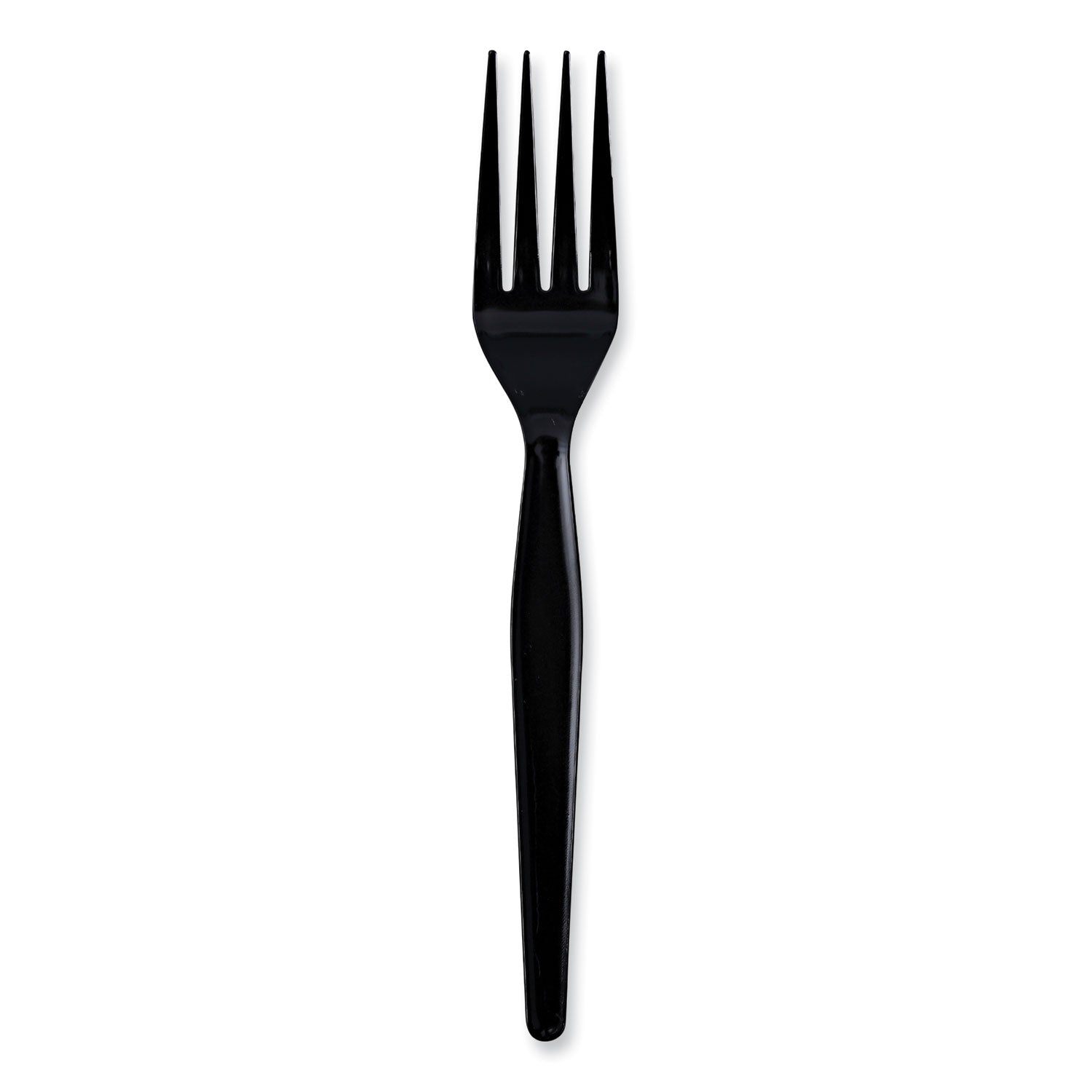 Boardwalk Heavyweight Wrapped Polystyrene Cutlery, Fork, Black, 1,000/Carton (FORKHWPSBIW)