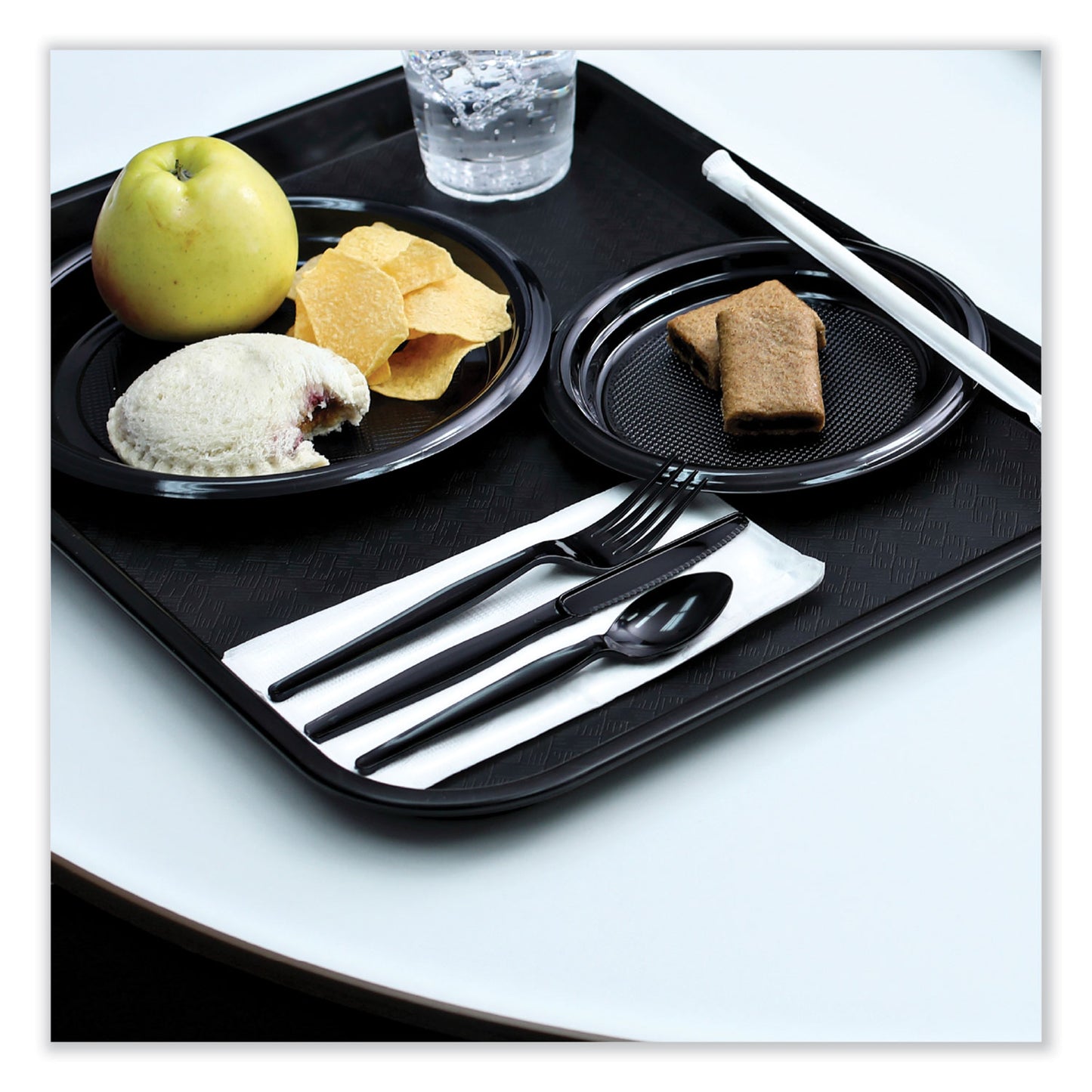 Boardwalk Heavyweight Wrapped Polystyrene Cutlery, Fork, Black, 1,000/Carton (FORKHWPSBIW)