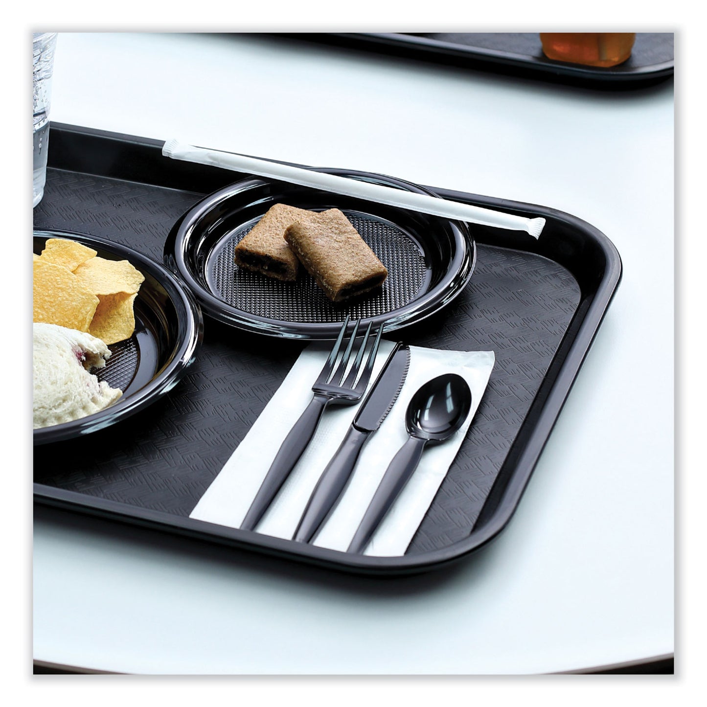 Boardwalk Heavyweight Wrapped Polystyrene Cutlery, Fork, Black, 1,000/Carton (FORKHWPSBIW)