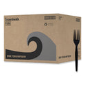 Boardwalk Heavyweight Wrapped Polystyrene Cutlery, Fork, Black, 1,000/Carton (FORKHWPSBIW)