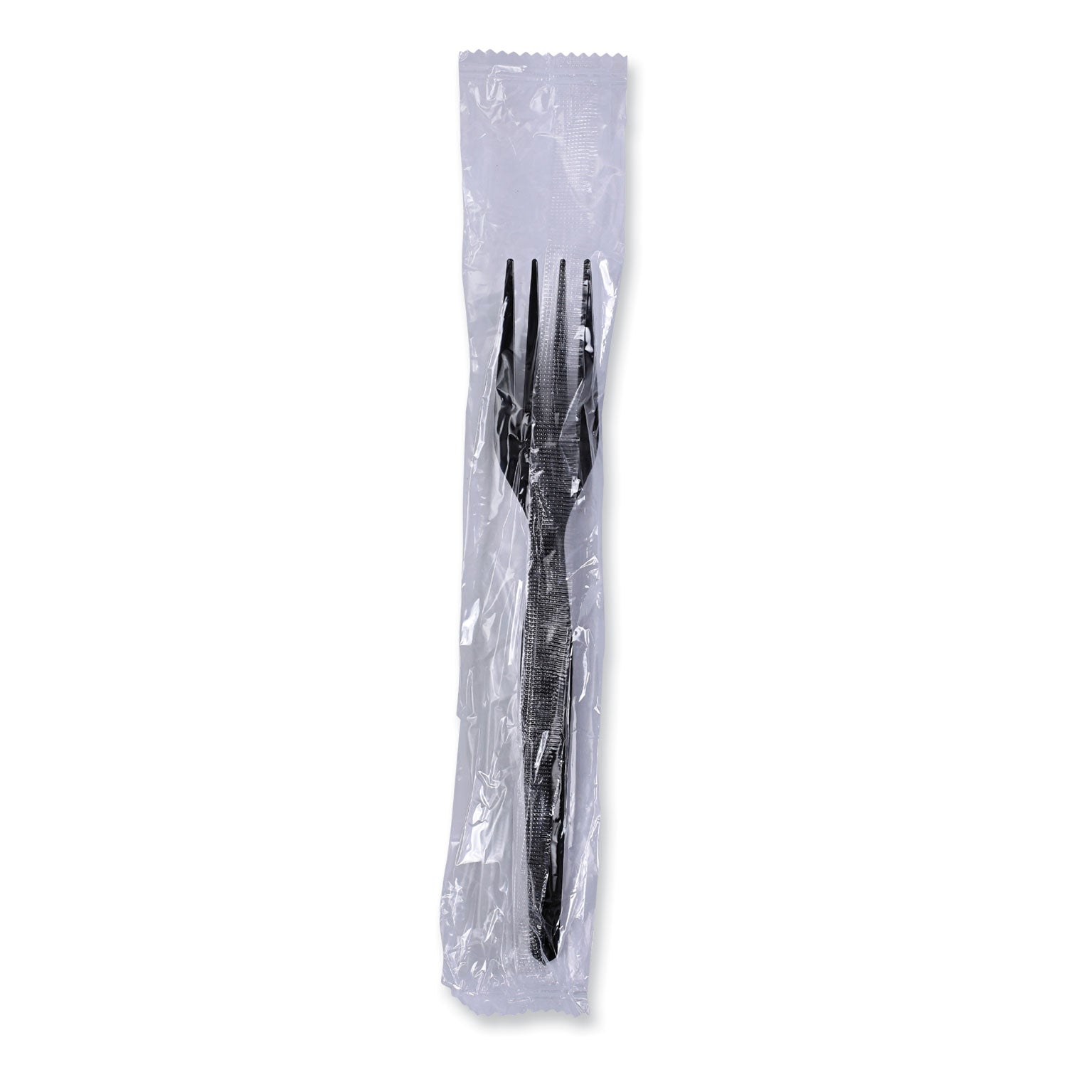 Boardwalk Heavyweight Wrapped Polystyrene Cutlery, Fork, Black, 1,000/Carton (FORKHWPSBIW)