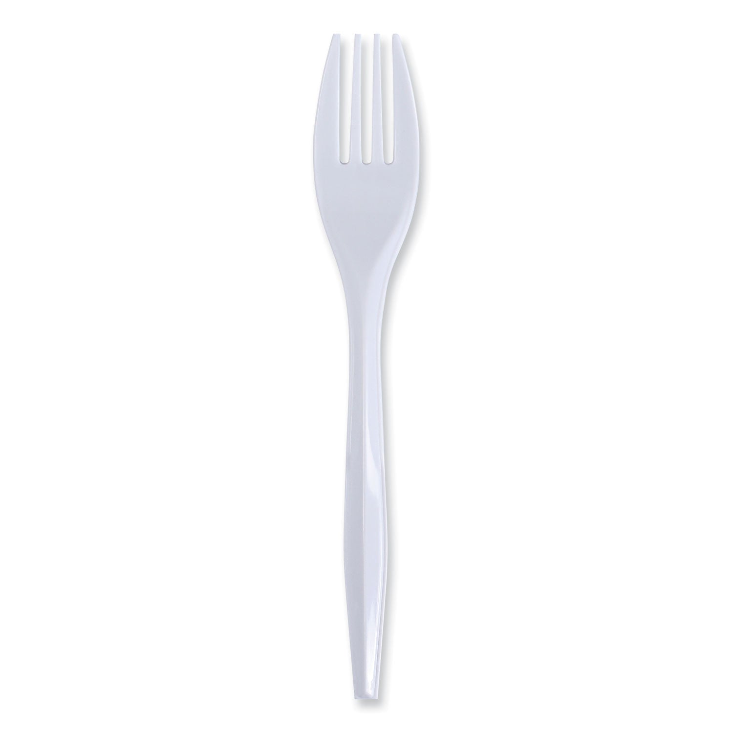 Boardwalk Mediumweight Wrapped Polypropylene Cutlery, Fork, White, 1000/Carton (FORKIW)