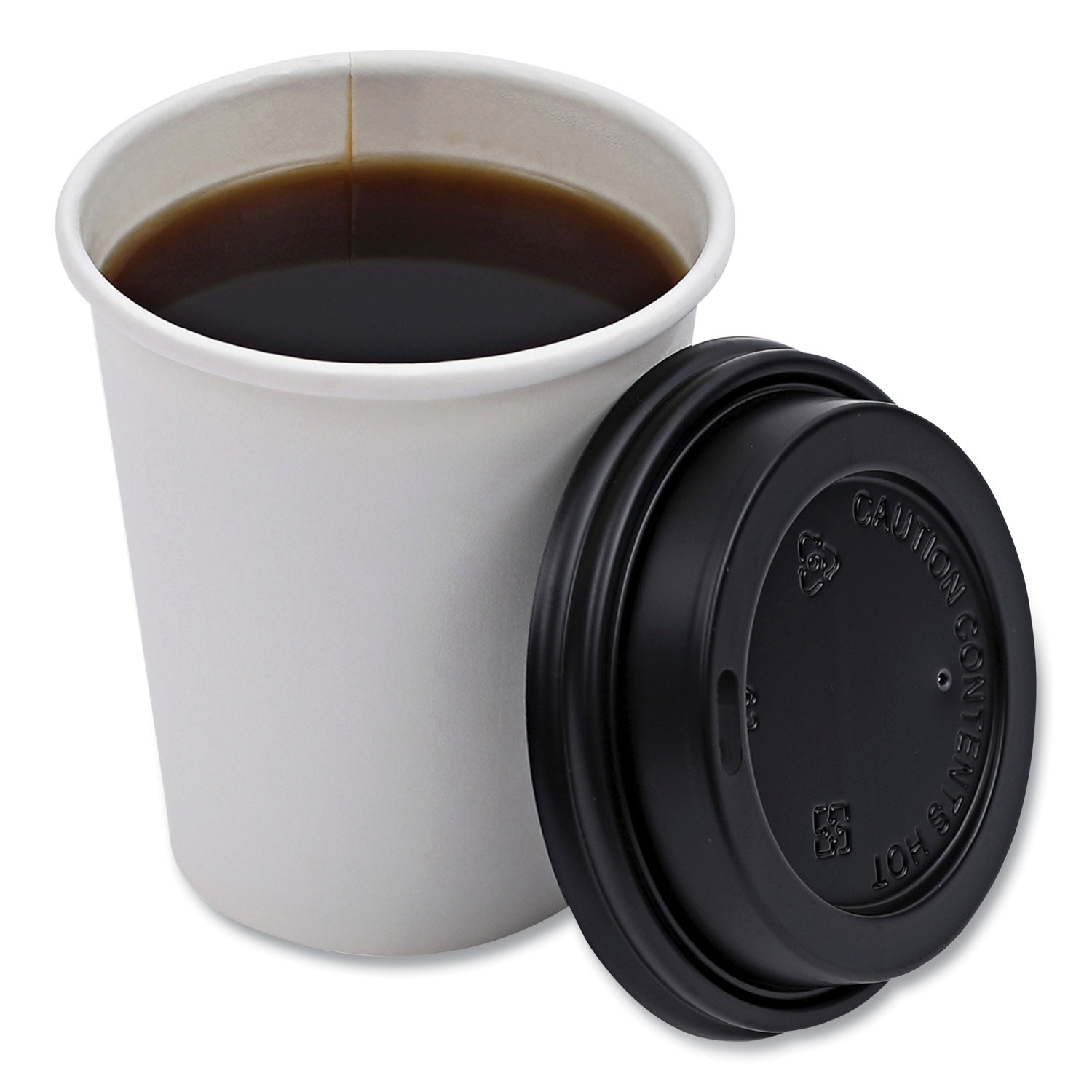 Boardwalk Hot Cup Lids, Fits 10 oz to 20 oz Hot Cups, Black, 1,000/Carton (HOTBL1020)