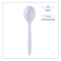 Boardwalk Heavyweight Wrapped Polypropylene Cutlery, Soup Spoon, White, 1,000/Carton (SSHWPPWIW)