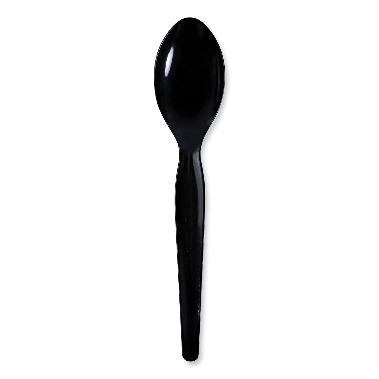 Boardwalk Heavyweight Wrapped Polystyrene Cutlery, Teaspoon, Black, 1,000/Carton (TSHWPSBIW)