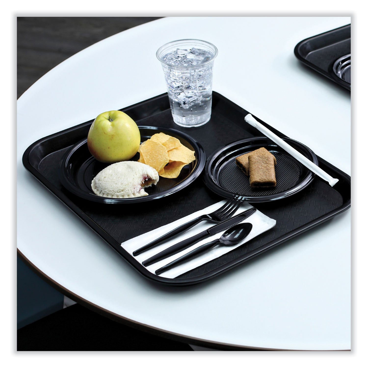 Boardwalk Heavyweight Wrapped Polystyrene Cutlery, Teaspoon, Black, 1,000/Carton (TSHWPSBIW)