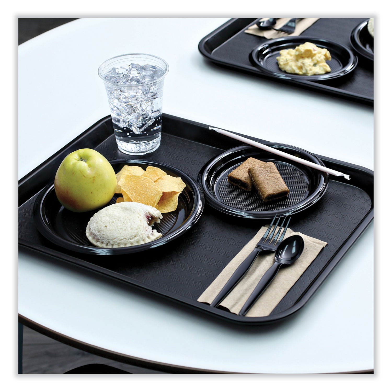 Boardwalk Heavyweight Wrapped Polystyrene Cutlery, Teaspoon, Black, 1,000/Carton (TSHWPSBIW)