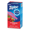 Ziploc Double Zipper Storage Bags, Triple System Seal, Quart, 9.63" x 8.5", Clear, 9/Carton (314469)