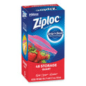 Ziploc Double Zipper Storage Bags, Triple System Seal, Quart, 9.63" x 8.5", Clear, 9/Carton (314469)