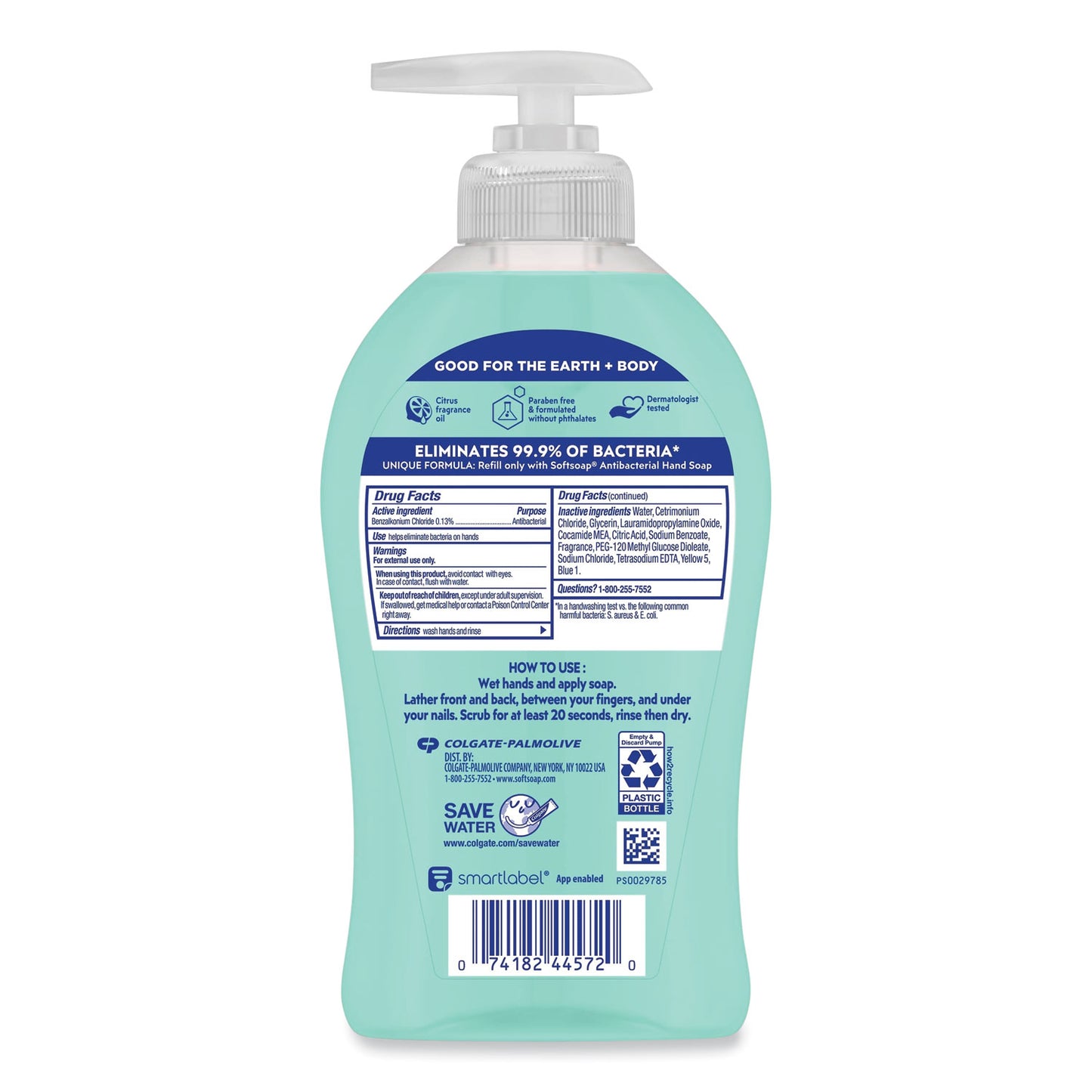 Softsoap Antibacterial Hand Soap, Fresh Citrus Scent, 11.25 oz (44572EA)