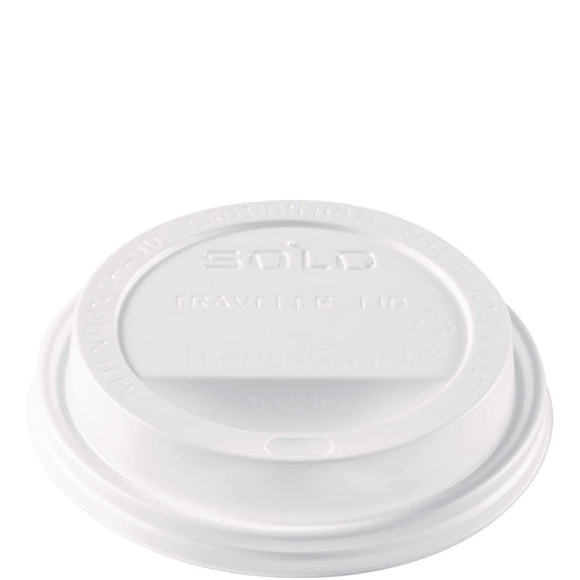 Solo Traveler Sip Through Lids for ThermoGuard Hot Cups, Fits 12, 16, 20, 24 oz, White, 1,200/Carton (TL1224TG)