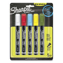 Sharpie Wet-Erase Chalk Marker, Medium Bullet Tip, Assorted Colors, 5/Pack (2103011)