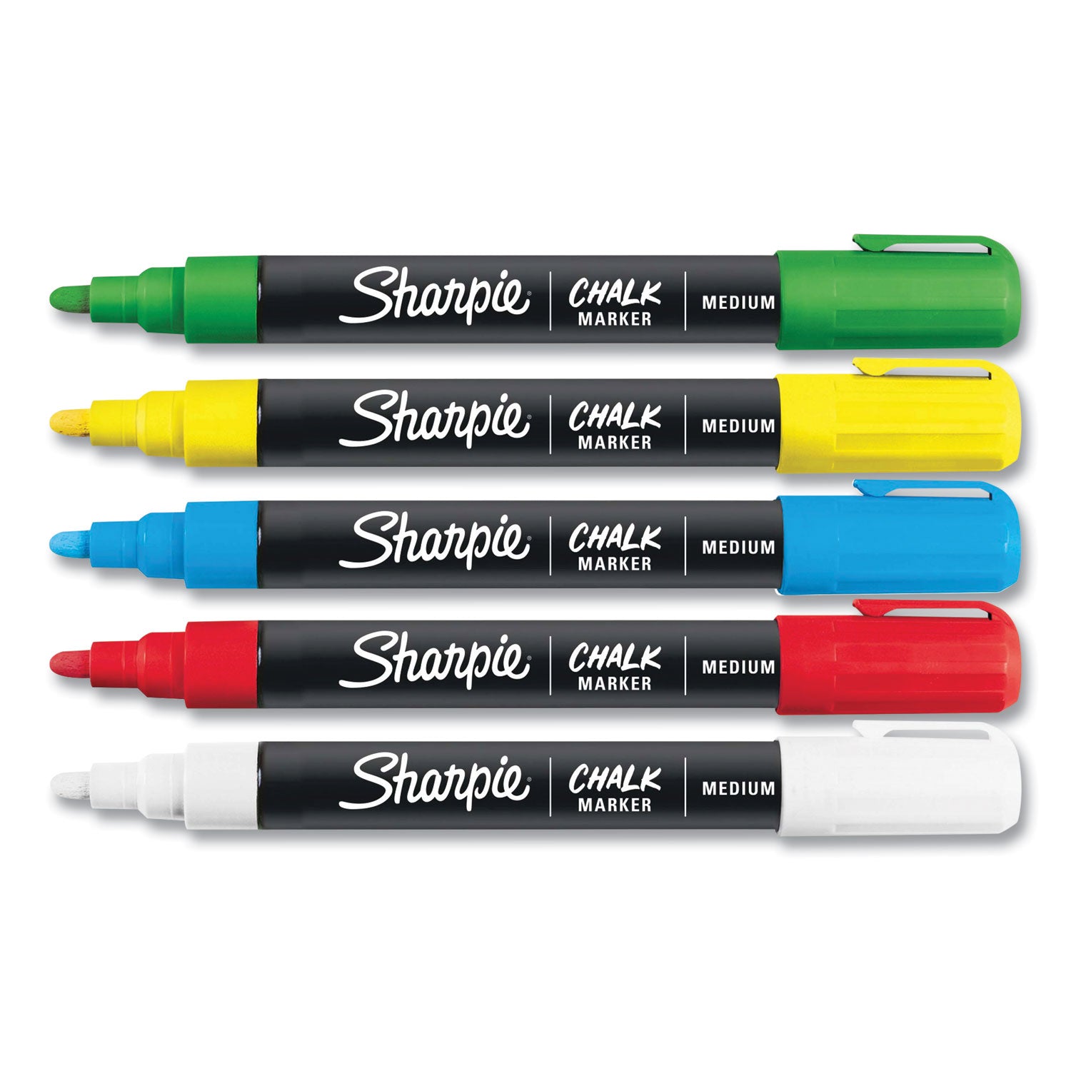 Sharpie Wet-Erase Chalk Marker, Medium Bullet Tip, Assorted Colors, 5/Pack (2103011)