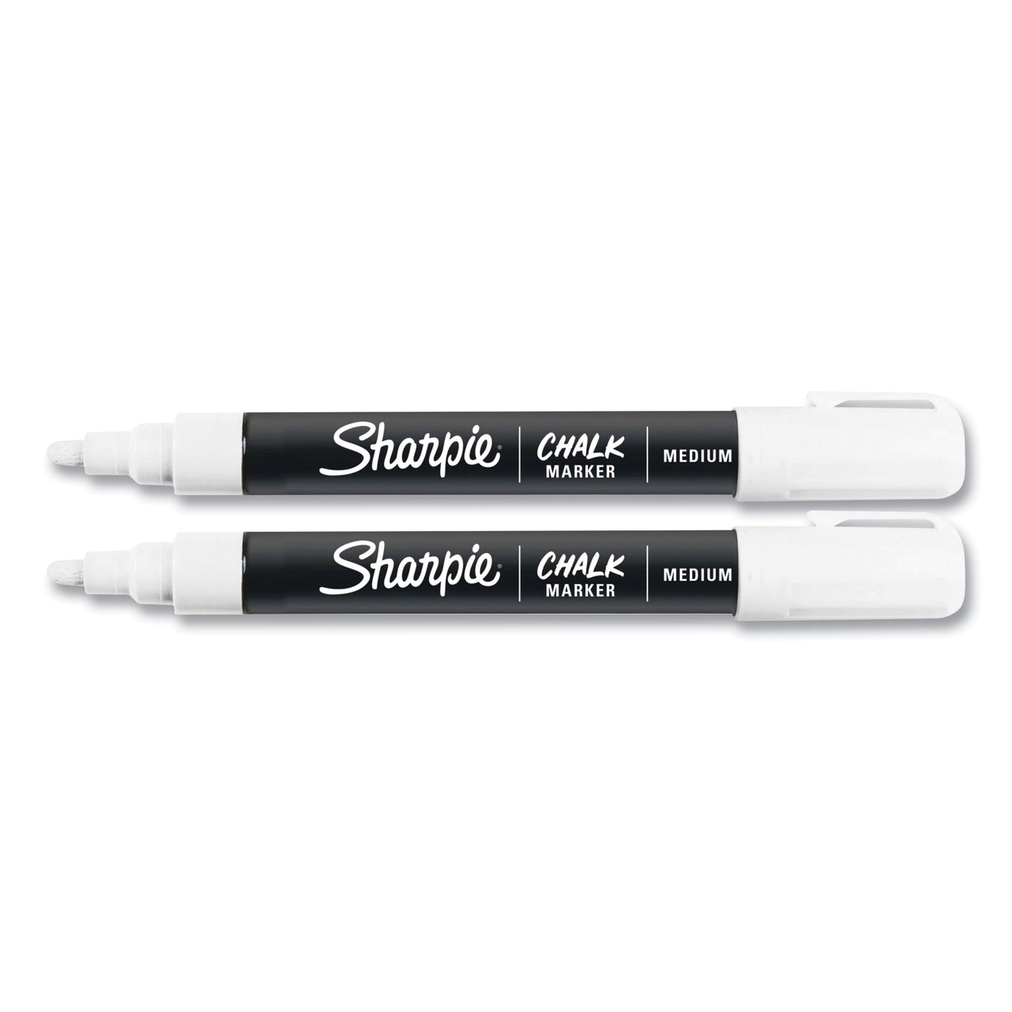 Sharpie Wet-Erase Chalk Marker, Medium Bullet Tip, White, 2/Pack (2103010)