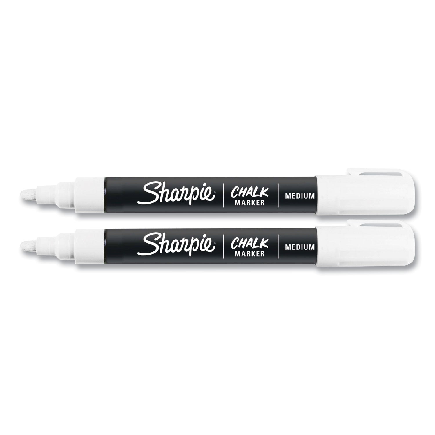 Sharpie Wet-Erase Chalk Marker, Medium Bullet Tip, White, 2/Pack (2103010)